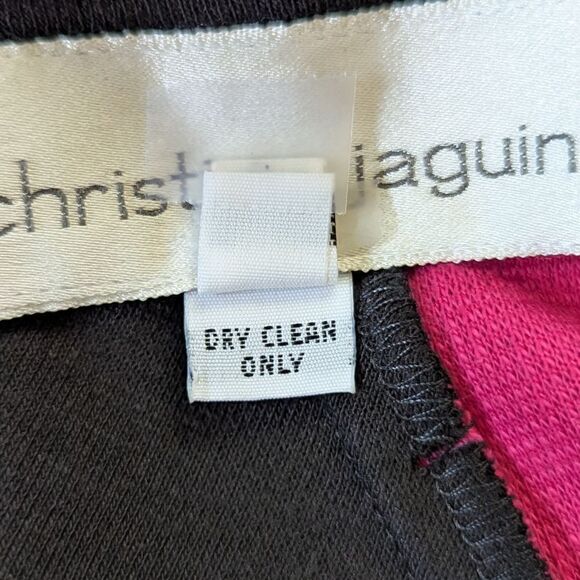 VTG Christine Jaguin Black Purple Red Colorblock Maximalist Power Suit Dress 8 - Picture 10 of 10